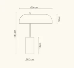 Lampe à poser, Romina, noir, Ø36cm, H44,5cm - Robin