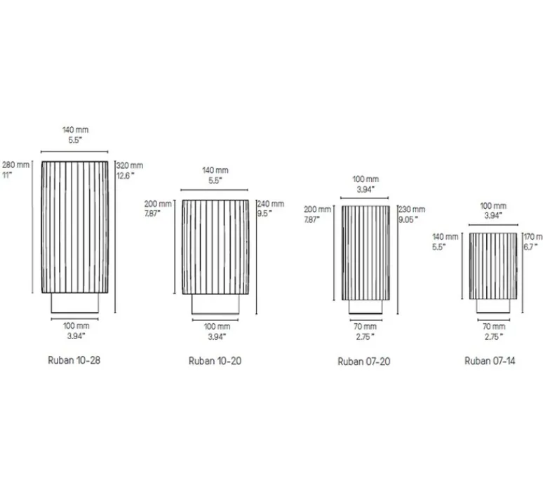 Lampe*CVL Lampe à poser, Ruban 07-20, , Ø10cm, H23cm - graphite satiné