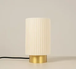 Lampe*CVL Lampe à poser, Ruban 10-20, , Ø14cm, H24cm - laiton satiné