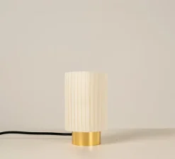 Lampe*CVL Lampe à poser, Ruban 07-14, , Ø10cm, H17cm - laiton poli