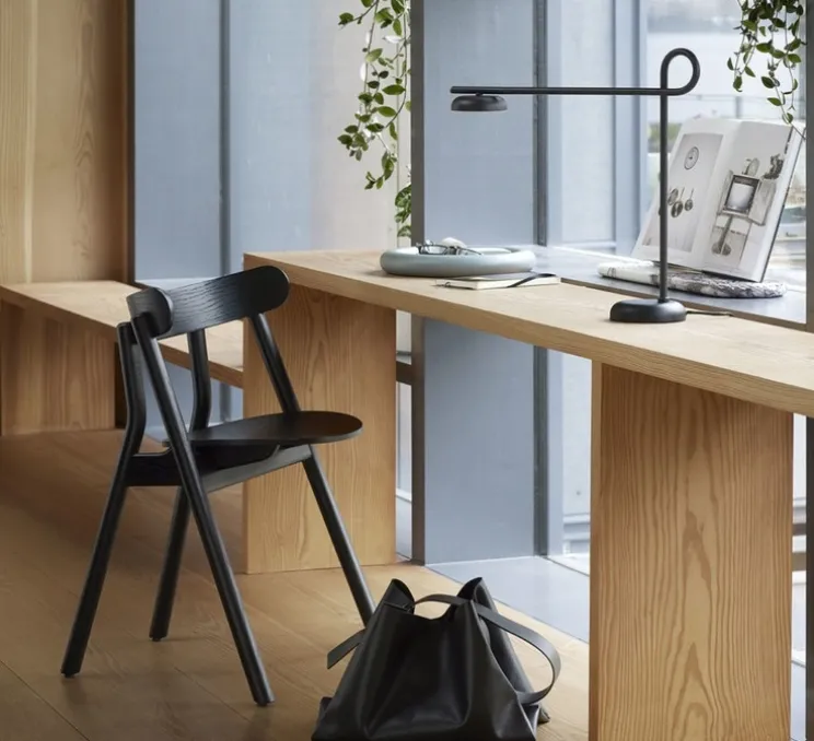 Lampe à poser, Salto, noir, LED, dim, 3000K, 550 lm, L47cm, H47cm - Northern