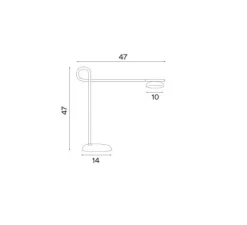 Lampe à poser, Salto, noir, LED, dim, 3000K, 550 lm, L47cm, H47cm - Northern