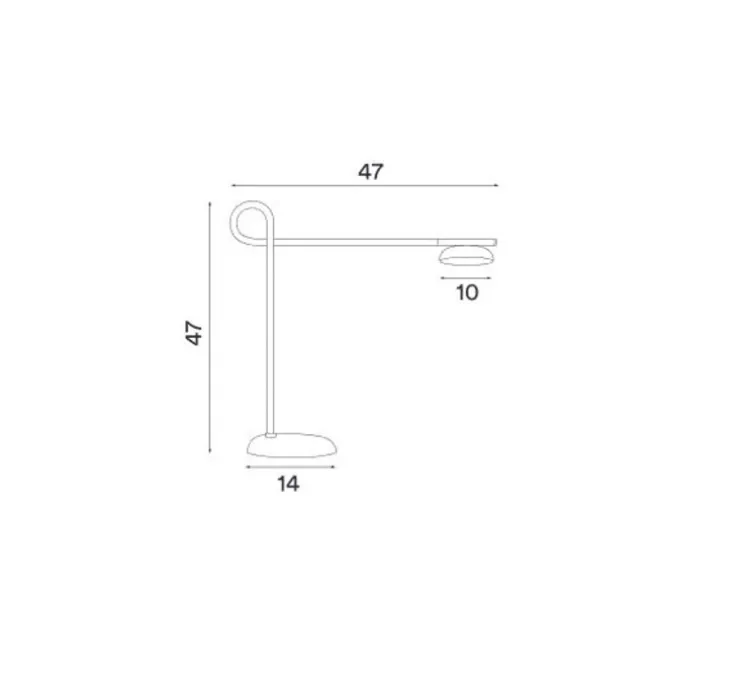 Lampe à poser, Salto, noir, LED, dim, 3000K, 550 lm, L47cm, H47cm - Northern