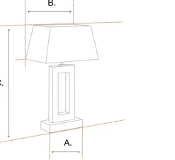 Lampe à poser, Savona, blanc, laiton, L58cm, H66cm - Eichholtz