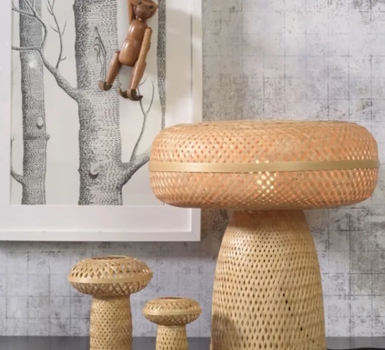 Lampe*Good&Mojo Lampe à poser, Set de 3 Palawan, , Ø40cm, H40cm - Naturel