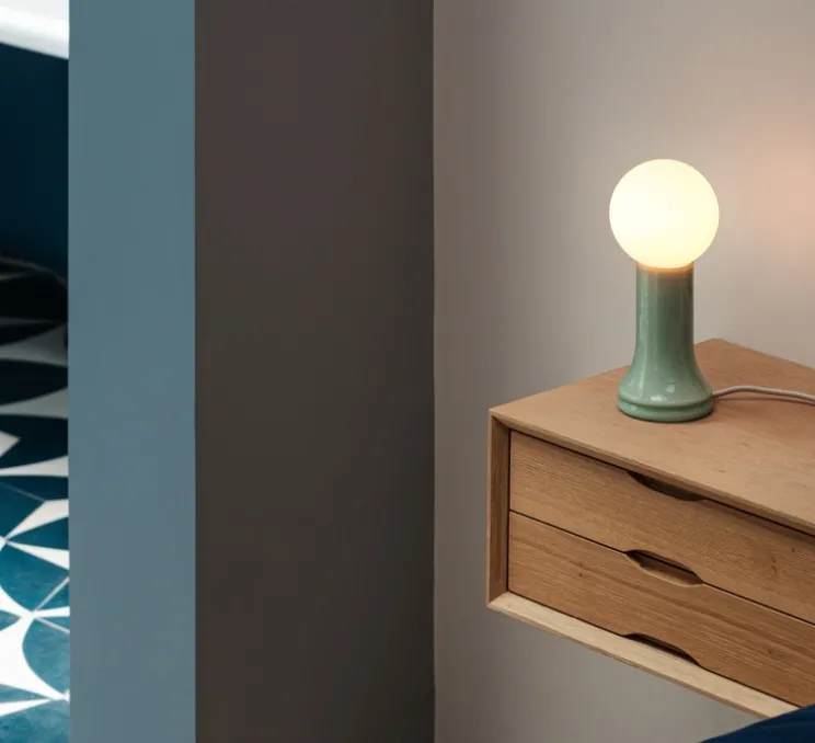 Lampe à poser, Shore, Vert d'eau, Ø9,5cm, H22,5cm - Tala