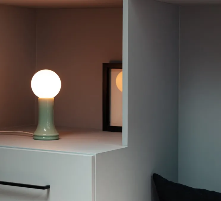 Lampe à poser, Shore, Vert d'eau, Ø9,5cm, H22,5cm - Tala