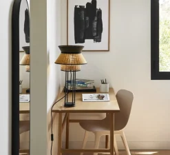 Lampe*Market Set Lampe à poser, Singapour Double, , Ø30cm, H56cm - Kaki, curry