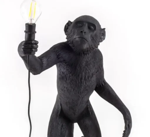 Lampe*Seletti Lampe à poser, Singe, Monkey Standing, , H54cm, Outdoor - noir