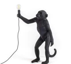 Lampe*Seletti Lampe à poser, Singe, Monkey Standing, , H54cm, Outdoor - noir