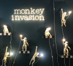 Lampe*Seletti Lampe à poser, Singe, Monkey Sitting, , H32cm - blanc