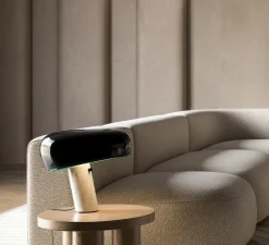 Lampe*Flos Lampe à poser, Snoopy, , Ø39,4cm, H36,9cm - métal noir et marbre blanc