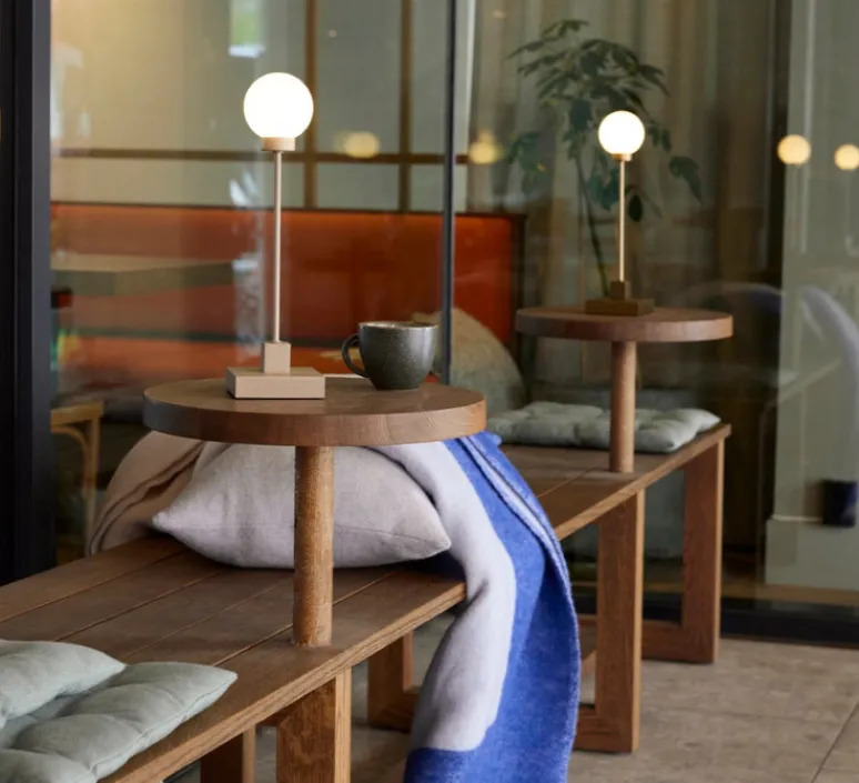 Lampe*Northern Lampe à poser, Snowball Portable, , H41cm, L10cm- laiton