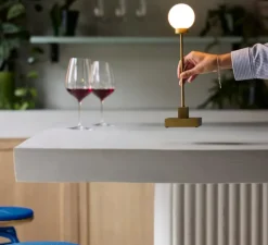 Lampe*Northern Lampe à poser, Snowball Portable, , H41cm, L10cm- laiton