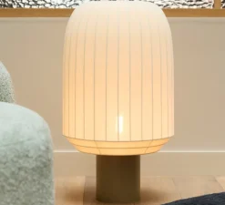 Lampe à poser, Sol, Tradition, Gris, beige, Ø45cm, H58cm - Northern