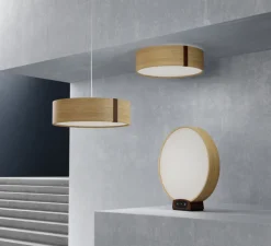 Lampe*Belid Lampe à poser, Solmate, , LED, dim, 2700-4100K, 890 lm, Ø40cm, H43,5cm - chêne