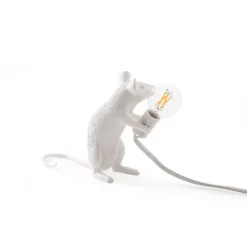Lampe à poser, Souris, Mouse Lamp Mac Sitting, blanc, L15cm, H12,5cm - Seletti