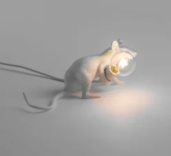 Enfants|Lampe*Seletti Lampe à poser, Souris, Mouse Lamp Lop Lying Down, , L21cm, H8,1cm - blanc