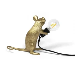 Lampe à poser, Souris, Mouse Lamp Mac Sitting, or, L15cm, H12,5cm - Seletti