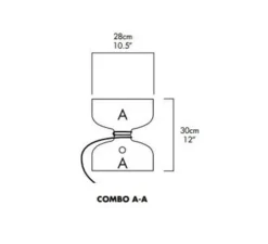 Lampe*A-N-D Lampe à poser, Spotlight Volumes, A/A, , Ø28cm, H30cm - gris avocat