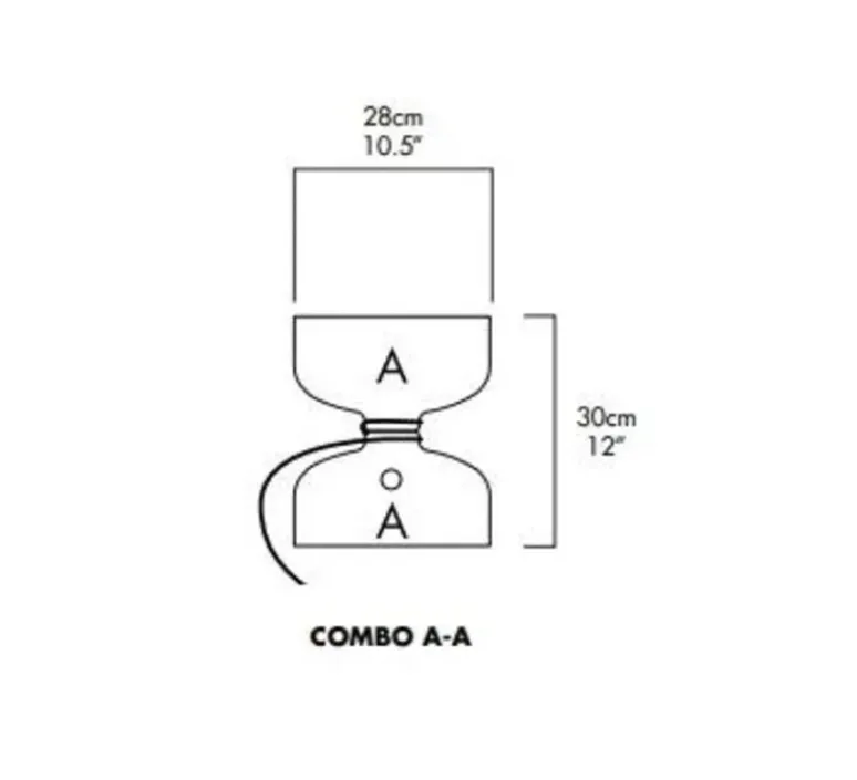 Lampe*A-N-D Lampe à poser, Spotlight Volumes, A/A, , Ø28cm, H30cm - gris avocat