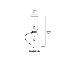 Lampe*A-N-D Lampe à poser, Spotlight Volumes, D/D, , Ø13cm, H60cm - noir