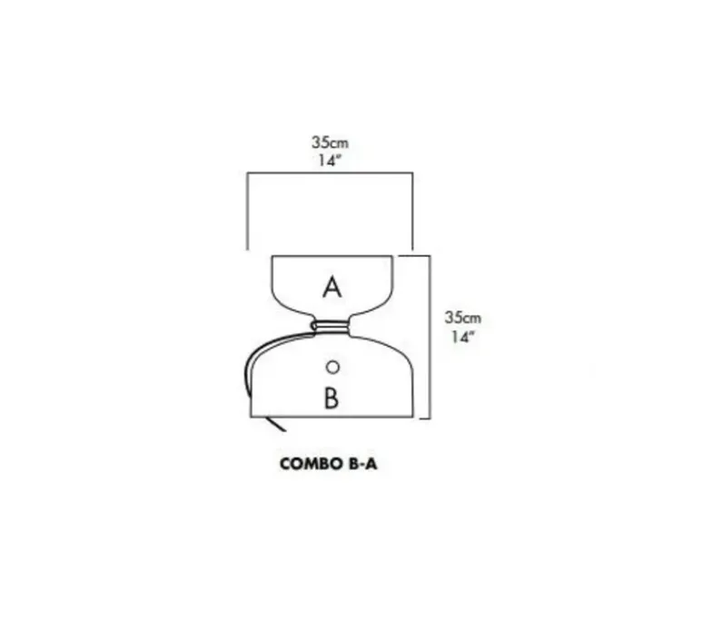 Lampe*A-N-D Lampe à poser, Spotlight Volumes, B/A, , Ø35cm, H35cm - gris avocat