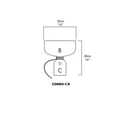 Lampe*A-N-D Lampe à poser, Spotlight Volumes, C/B, , Ø35cm, H40cm - noir