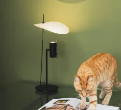 Lampe*OliveLab Lampe à poser, Stilla, , LED, dim, 2700K, 1500 lm, Ø25cm, H50cm - noir et blanc