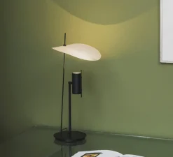 Lampe*OliveLab Lampe à poser, Stilla, , LED, dim, 2700K, 1500 lm, Ø25cm, H50cm - noir et blanc