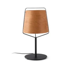 Lampe*Faro Lampe à poser, STOOD, , LED, Ø27cm, H71cm - bois, noir