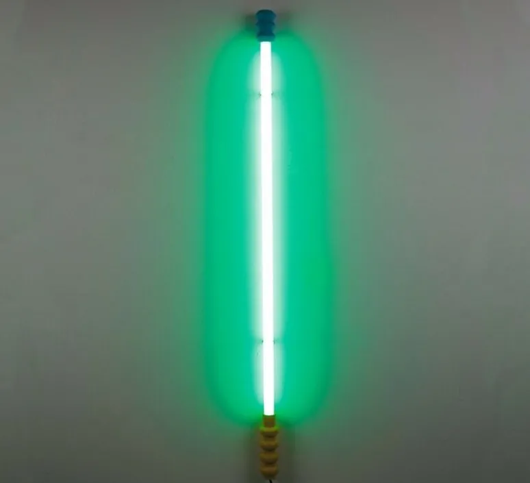 Lampe*Seletti Lampe à poser, Super Linea, , Ø5cm, H140cm - vert