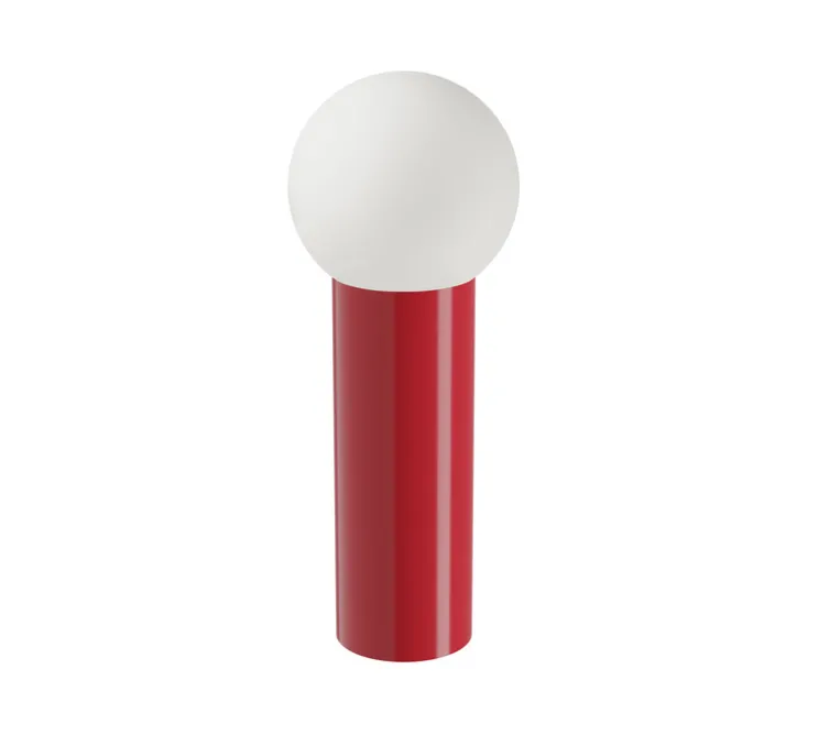 Lampe à poser, Sœur, large, RAL 3003, rouge rubis, Ø35cm, H90cm - BY/LAURENCE DU TILLY