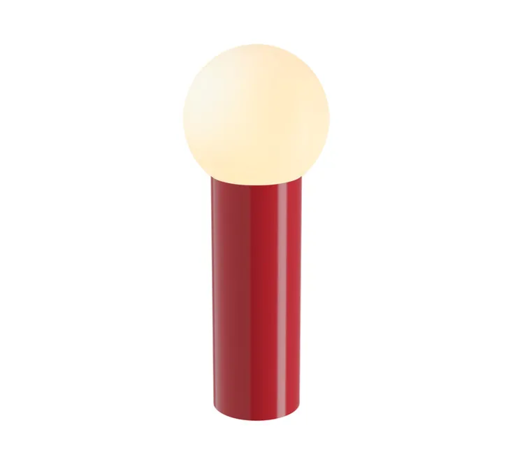 Lampe à poser, Sœur, large, RAL 3003, rouge rubis, Ø35cm, H90cm - BY/LAURENCE DU TILLY