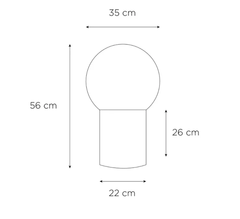 Lampe*Laurence du Tilly Lampe à poser, Sœur, small, RAL 1020, , Ø35cm, H56cm - jaune olive