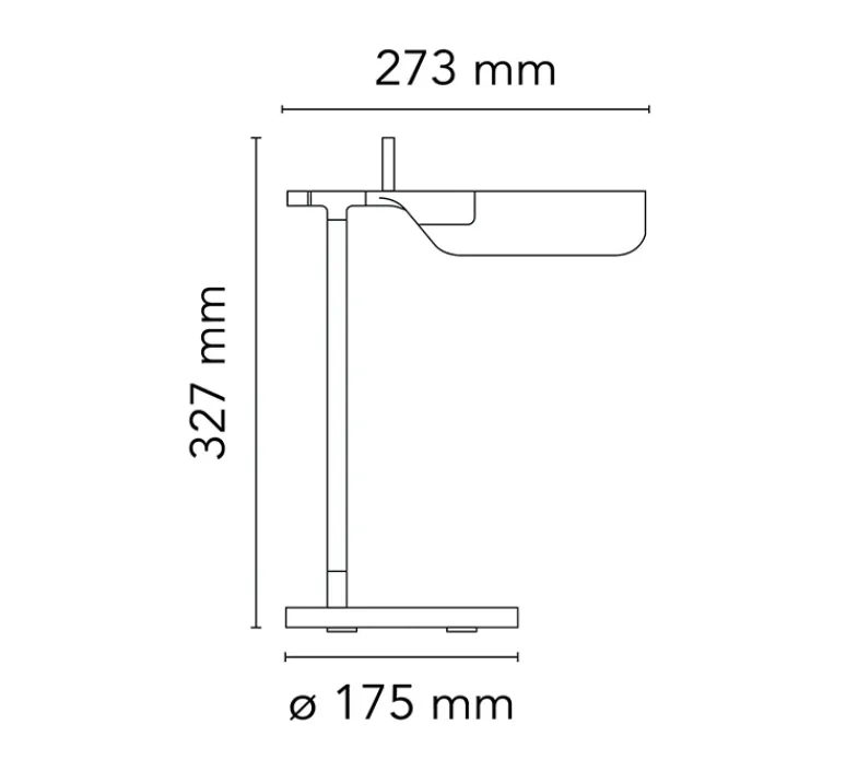 Lampe*Flos Lampe à poser, Tab, , LED, 2700K, 347lm, L27,3cm, H32,7cm - vert foncé
