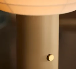 Lampe*Northern Lampe à poser, Table, Tradition, , Ø37cm, H49cm - Gris, beige