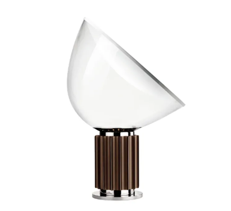 Lampe à poser, Taccia PMMA, bronze anodisé, LED, 2700K, 1400lm, Ø49,5cm, H64,5cm - Flos