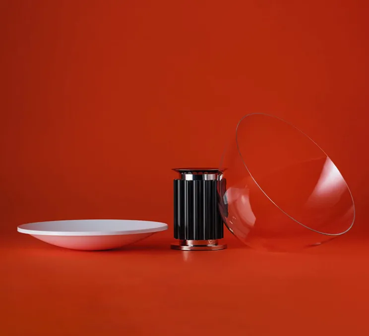 Lampe à poser, Taccia PMMA, noir, LED, 2700K, 1400lm, Ø49,5cm, H64,5cm - Flos