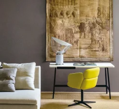 Lampe*Flos Lampe à poser, Taccia Small Verre, , LED, 2700K, 800lm, Ø37,3cm, H48,5cm - argent anodisé