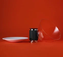 Lampe à poser, Taccia Verre, noir, LED, 2700K, 1400lm, Ø49,5cm, H64,5cm - Flos