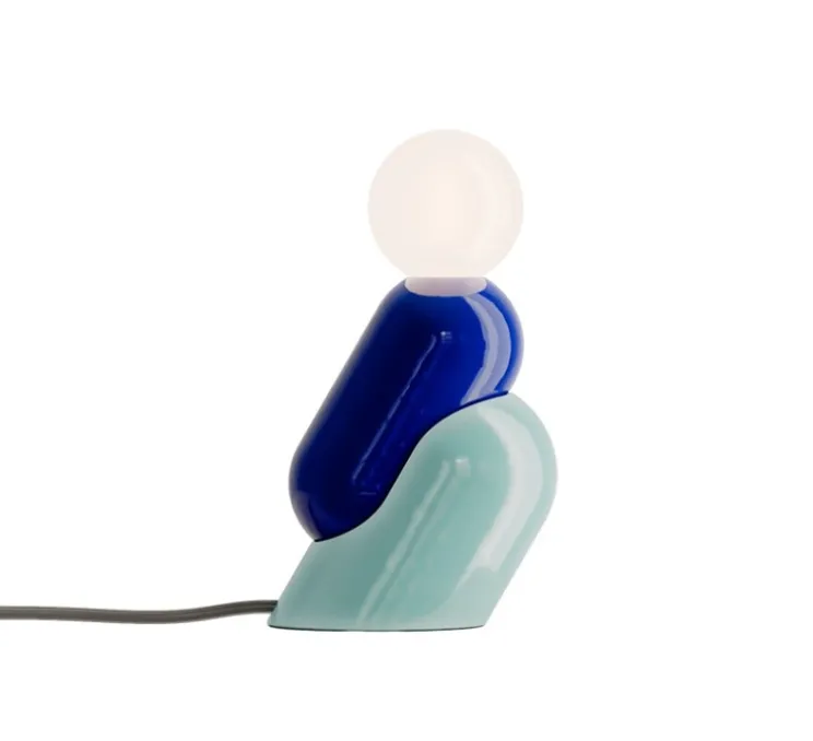 Lampe à poser, Tata C2820, bleu, L8,6cm, H22,2cm - Ferroluce