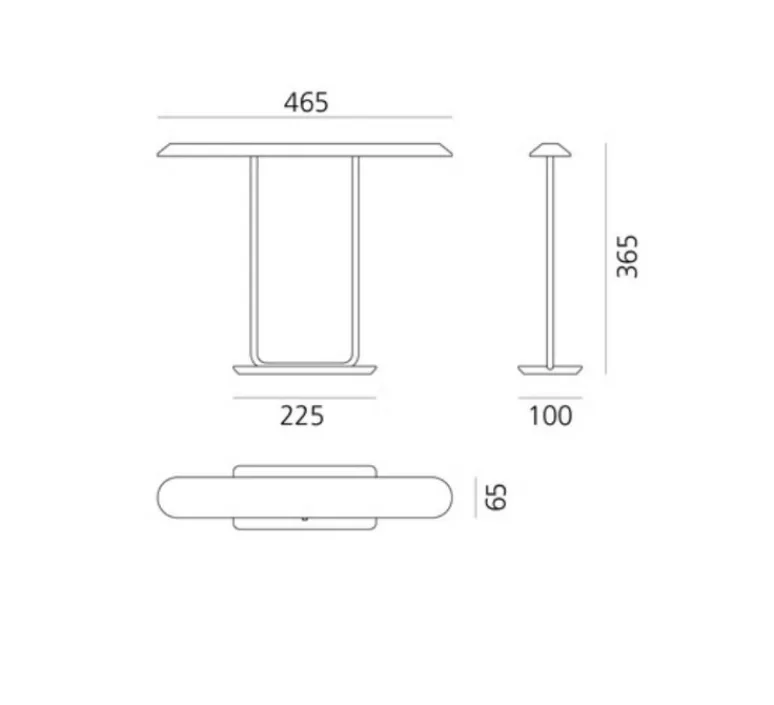 Lampe*Artemide Lampe à poser, Tempio, , LED, dim, 3000K, 524 lm, L46,5cm, H36,5cm - bronze