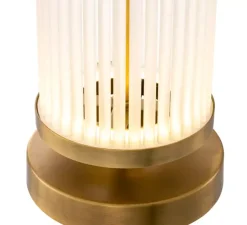 Lampe à poser, Thibaud, Laiton antique, verre givré, L45cm, H80cm - Eichholtz