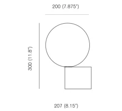 Lampe*Anastassiades Studio Lampe à poser, Tip of the Tongue, , L20,7cm, H30cm - blanc et laiton