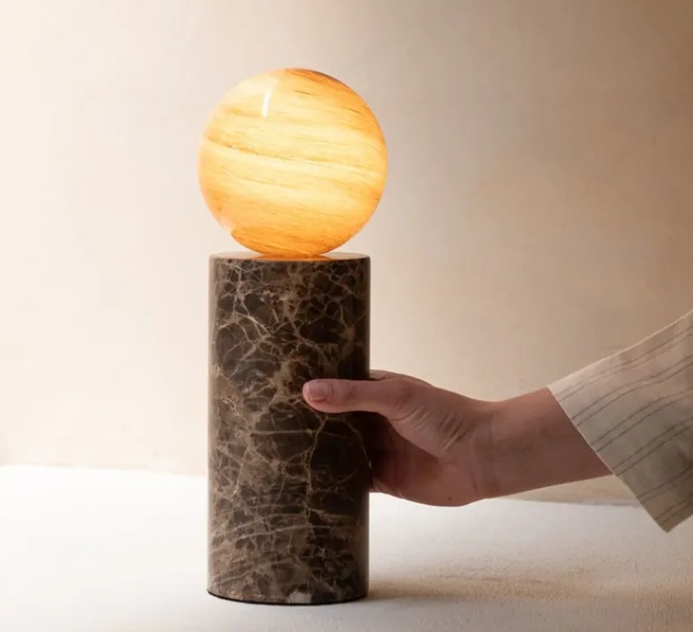 Lampe*It's about Romi Lampe à poser, Tivoli, , Ø12cm, H33cm - marron