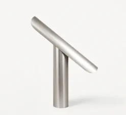 Lampe à poser, t-lamp, acier brossé, L40cm, H33cm - Frama