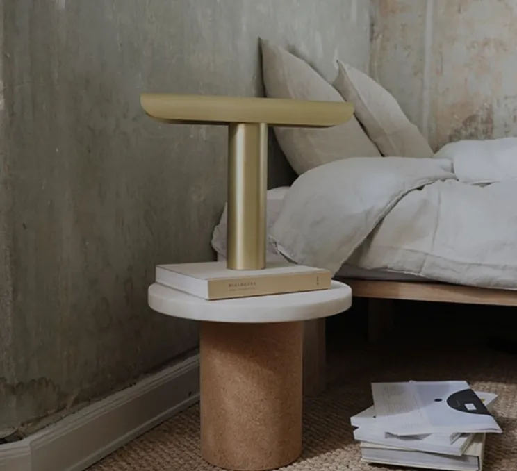 Lampe à poser, t-lamp, laiton brossé, L40cm, H33cm - Frama