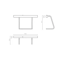 Lampe à poser, T-Model, laiton bruni, LED, dim, 2700K, 1185 lm, L50cm, H30cm - Anour
