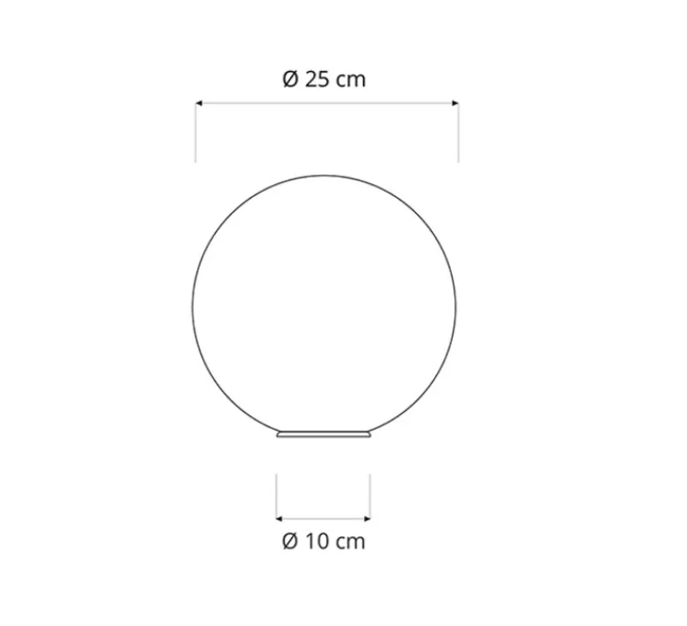 Lampe*In-es.artdesign Lampe à poser, T-moon 1, , ø25cm, blanc